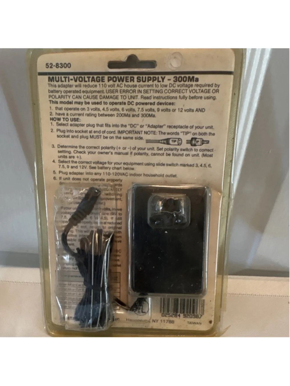 Arista 52-8300 Multi-Voltage AC/DC Adapter Portable Black Powered Universal